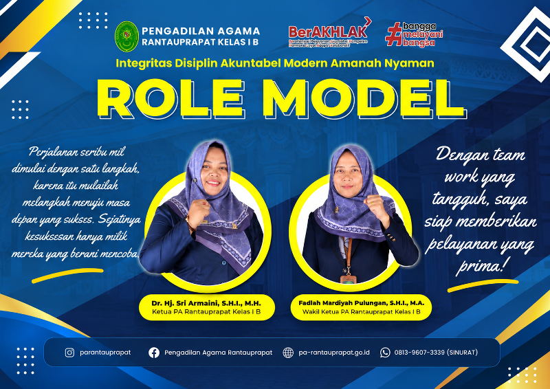 Poster Role Model Pengadilan Agama Rantauprapat