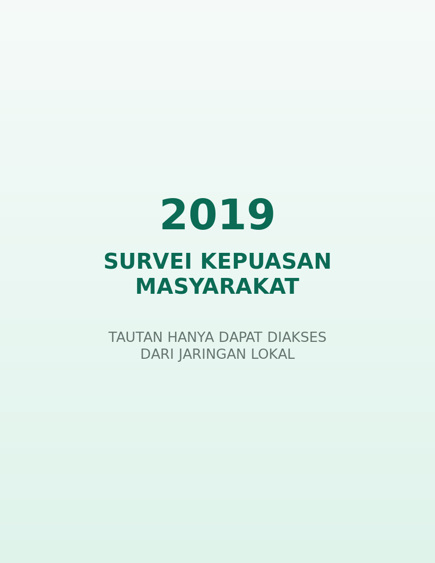 Pratinjau Survey Kepuasan Masyarakat Tahun 2019 tidak dapat diakses dari internet